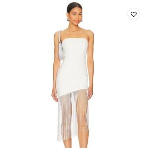 superdown Cleo Strapless Dress in White